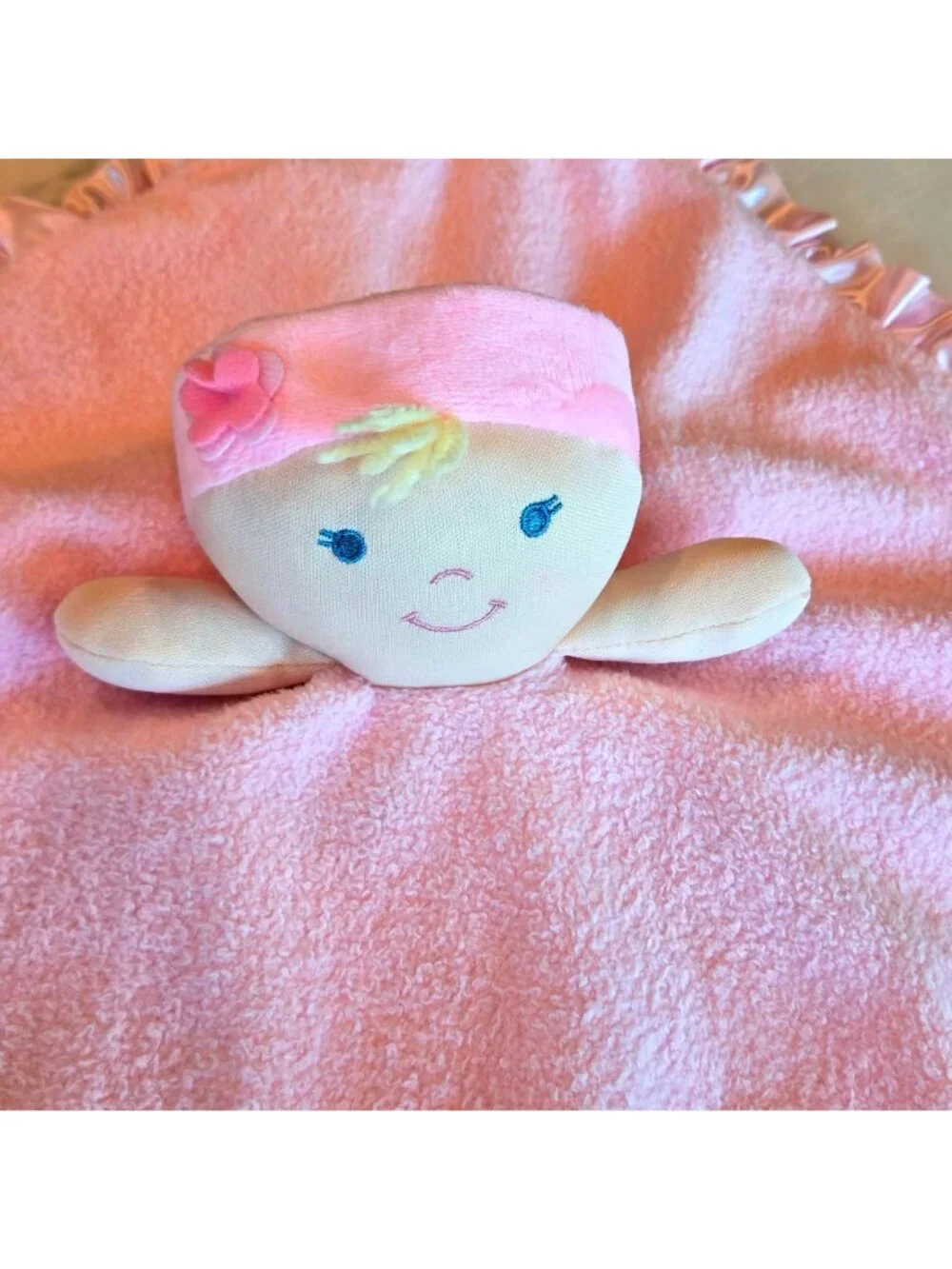 Kids Preferred Thank Goodness for Little Girls Pink Doll Lovey Security Blanket
